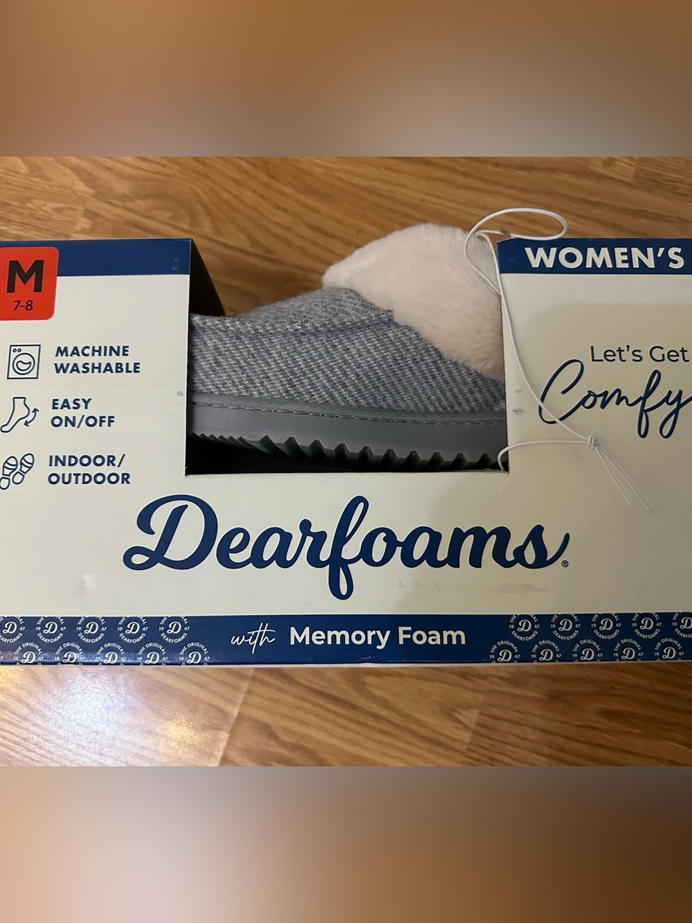 Womens’s Dearfoam Slippers M(7-8),New